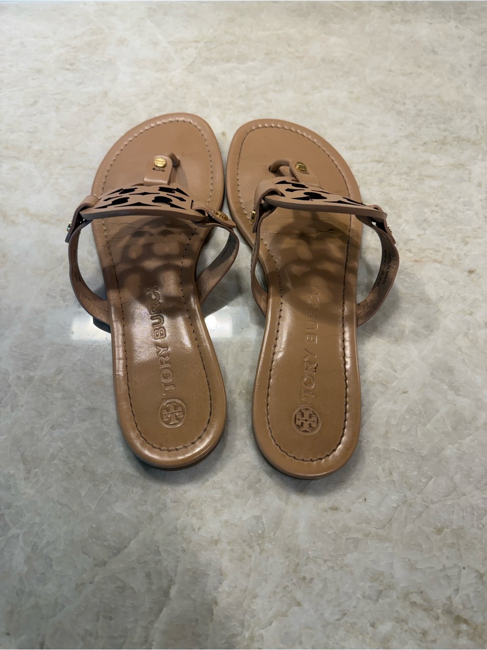 Tory Burch Miller Thong Sandal 9.5 Light Sand - Picture 7 of 15